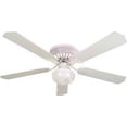 thumbnail image 1 of Bala Hugger Ceiling Fan With Light, One 60 Watt Incandescent Candelabra Base Bulb, 52 In., Ash And Mahogany, Brushed Pewter, 1 of 1