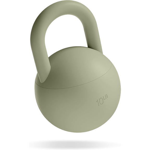 Bala Kettleball, Soft Kettlebell for Women, Strength & Core Training Equipment for Home Gym Workouts, Anti-Slip Grip Exercise Weights with Cushioned Impact-Resistant Base, 10lb, Sage