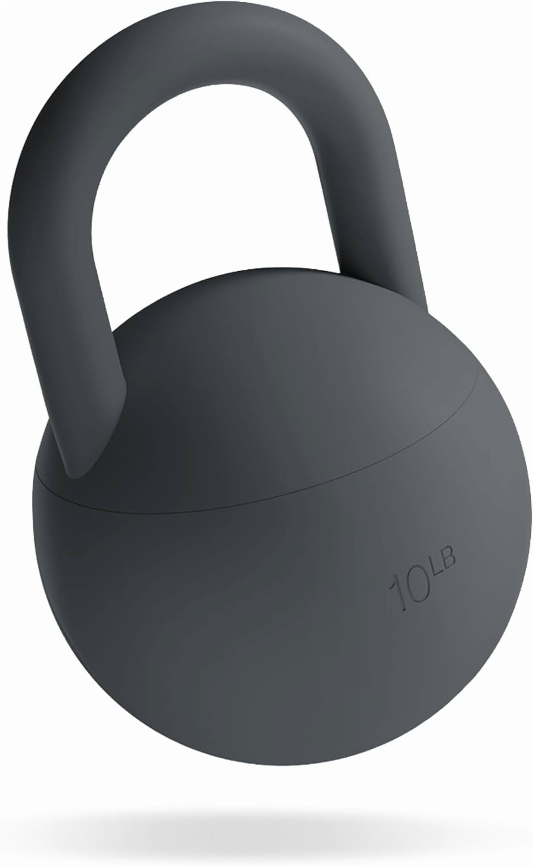 Bala Kettleball, Soft Kettlebell for Women, Strength & Core Training Equipment for Home Gym Workouts, Anti-Slip Grip Exercise Weights with Cushioned Impact-Resistant Base, 10lb, Charocal