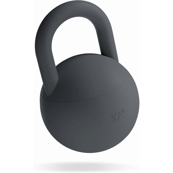 Bala Kettleball, Soft Kettlebell for Women, Strength & Core Training Equipment for Home Gym Workouts, Anti-Slip Grip Exercise Weights with Cushioned Impact-Resistant Base, 10lb, Charocal