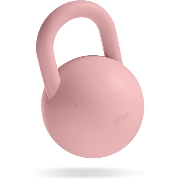Bala Kettleball, Soft Kettlebell for Women, Strength & Core Training Equipment for Home Gym Workouts, Anti-Slip Grip Exercise Weights with Cushioned Impact-Resistant Base, 10lb, Blush