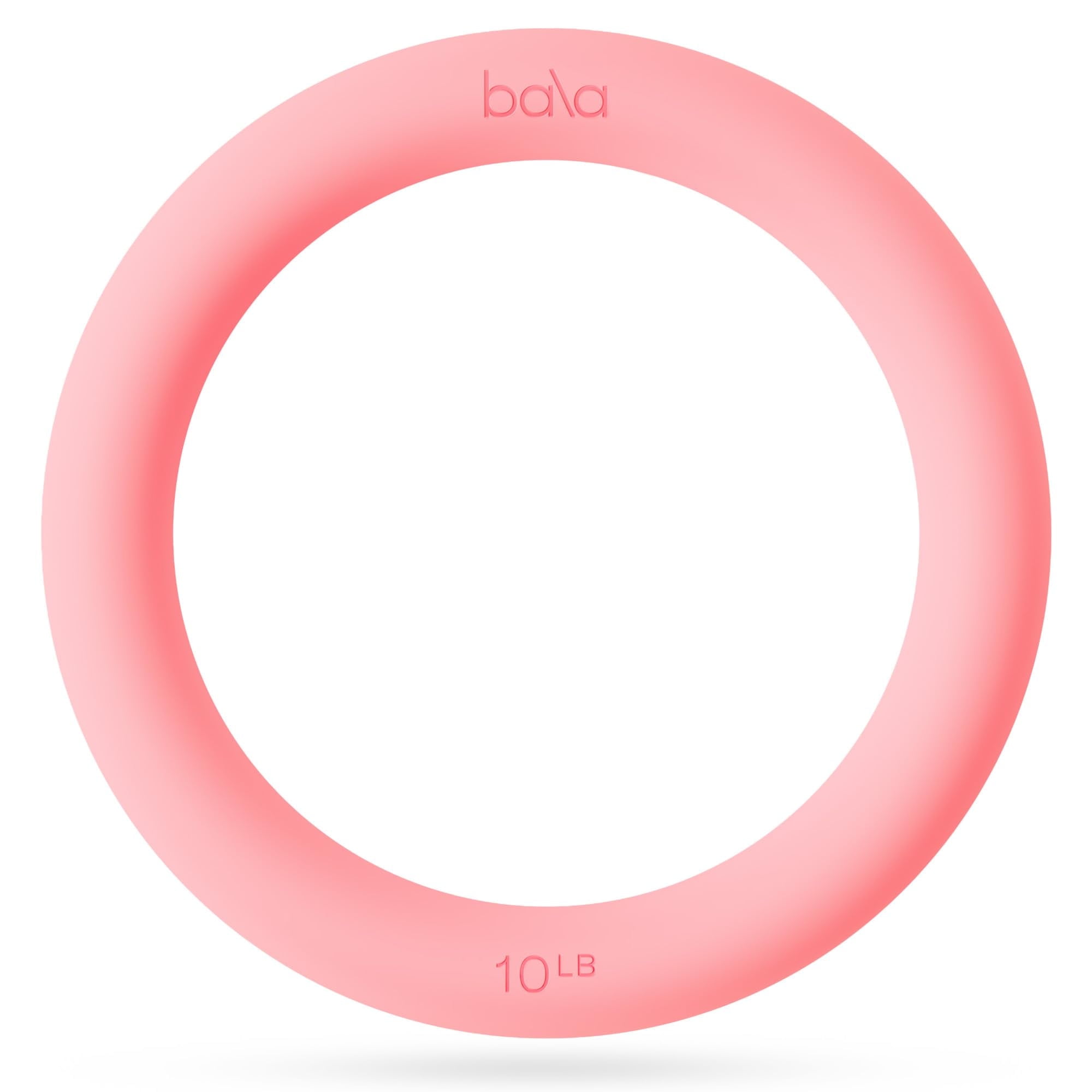 Bala Power Ring, 2-in-1 Kettlebell & Dumbbell, 10lb (Blush) - Full Body Home Gym Workout Equipment