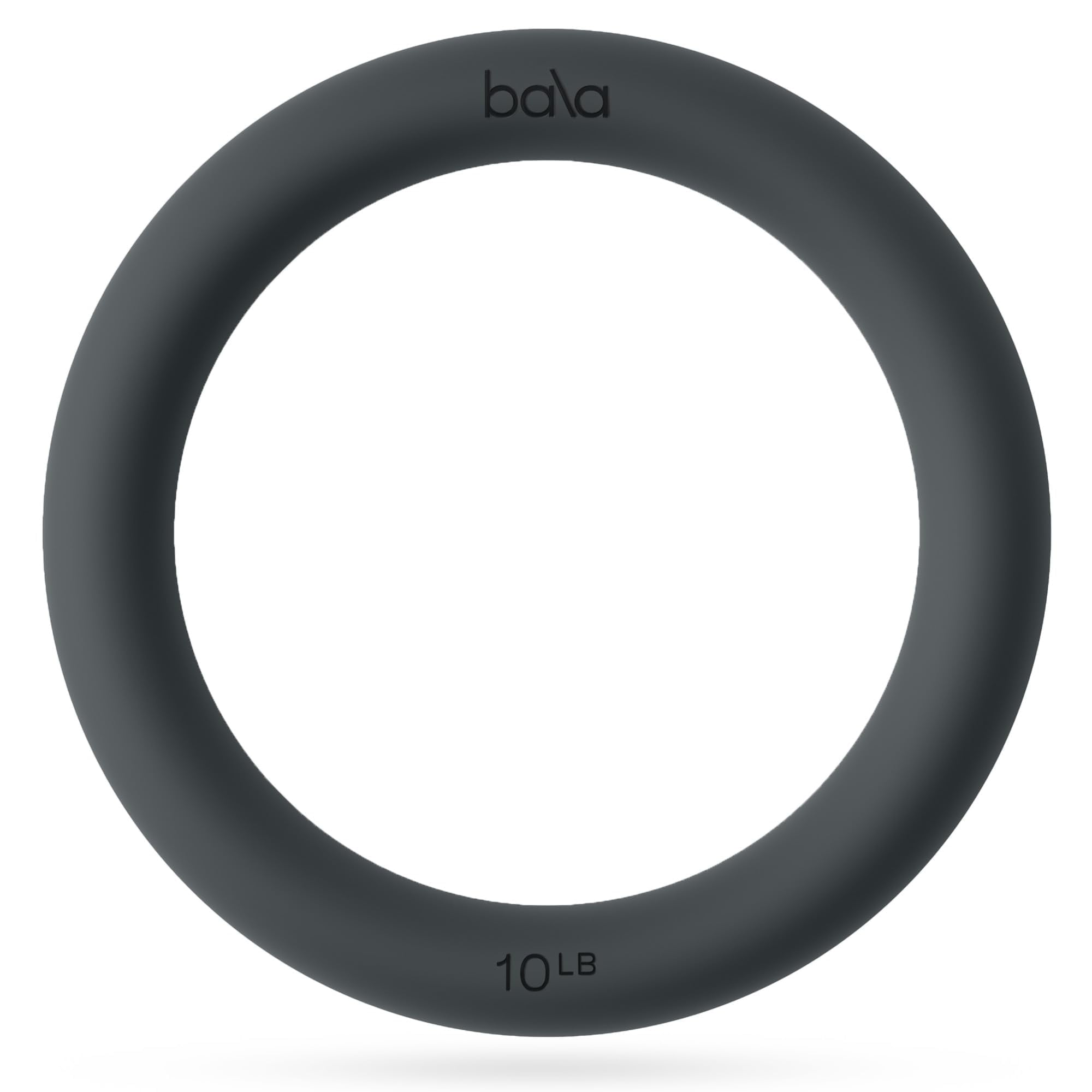 Bala Power Ring, 2-in-1 Kettlebell & Dumbbell, 10lb (Charcoal) - Full Body Home Gym Workout Equipment