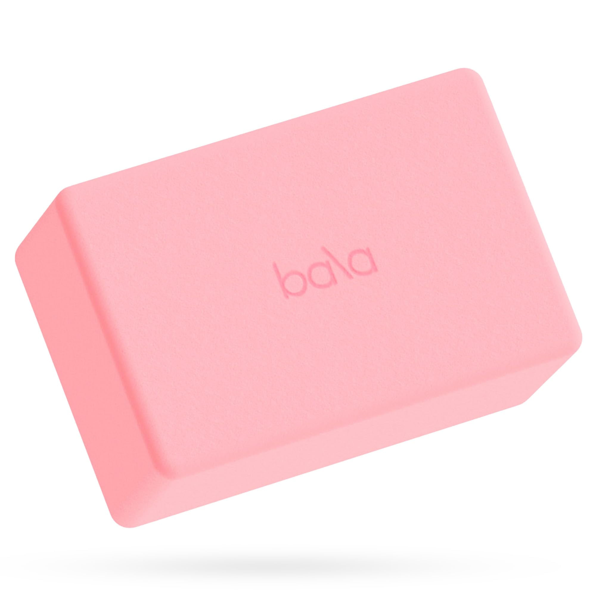 Bala Yoga Block for Working Out, Building Block (Blush) - Soft Dense Foam Yoga Accessories