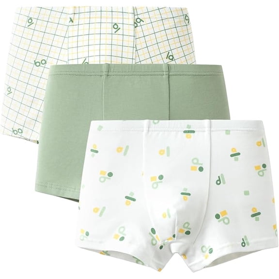 Balabala Boys 3-Pack Soft Cotton Briefs – Airplane & Dinosaur Print Toddler & Kids Underwear