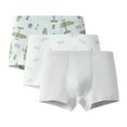 thumbnail image 1 of Balabala Boys 3-Pack Soft Cotton Briefs – Airplane & Dinosaur Print Toddler & Kids Underwear, 1 of 7