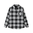 thumbnail image 1 of Balabala Boys' and Girls' Long Sleeve Flannel Shirt, Toddler & Kids Plaid Button Down, Soft Cotton Blend, Casual Fall Outerwear, 1 of 8