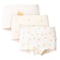 thumbnail image 1 of Balabala Girls 3-Pack Soft Cotton Briefs – Apple & Bunny Print Toddler & Kids Underwear, 1 of 6