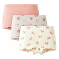 thumbnail image 1 of Balabala Girls 3-Pack Soft Cotton Briefs – Apple & Bunny Print Toddler & Kids Underwear, 1 of 7