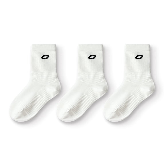 Balabala Girls Ruffle Crew Socks, 3-Pack Mixed Fabric Socks, Seamless Cute Kids Socks for Everyday Wear (3–11 Years)