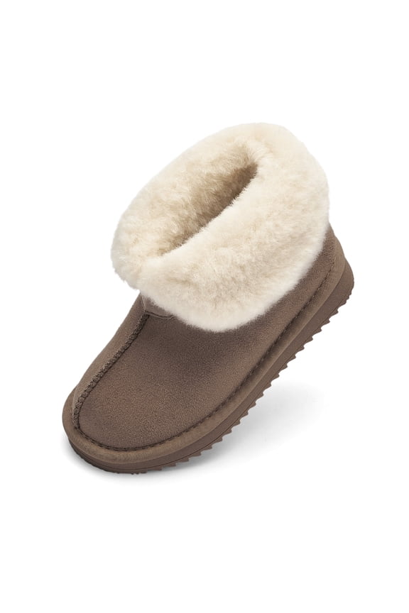 Girls Snow Boots Girls Non-slip Winter Boots Kids Warm Ankle Winter Shoes Short Faux Fur Suede Mini Snow Boot