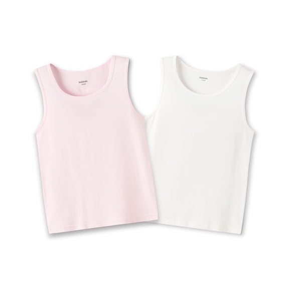 Balabala Kids Cotton Tank Tops 2-Pack, Sleeveless Basic Undershirts for Boys and Girls