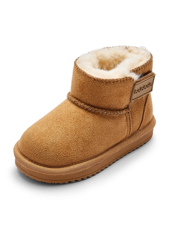 Toddler Snow Boots Winter Boots for Girls Water Resistance Boys Boots Kids Boots Solid Suede Boots Warm Lightweight