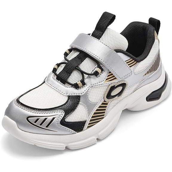 Balabala White Girls Sneakers Boys Sneakers Kids Sneakers Tennis Shoes School Shoes Lightweight Running Athletic Shoes