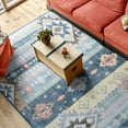thumbnail image 1 of Balacho Bohemian Tribal Geometric Star Faux Wool Area Rug, 4' x 6', Blue, 1 of 8