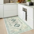 thumbnail image 1 of Balacho Boho Vintage Oriental Faux Wool Area Rug, 2' x 3', Green, 1 of 7