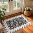 thumbnail image 1 of Balacho Farmhouse Floral Bohemian Faux Wool Area Rug,2' x 3', Black, 1 of 9