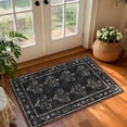 thumbnail image 1 of Balacho Farmhouse Floral Bohemian Faux Wool Area Rug, 2' x 3', Coffee, 1 of 7