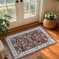 thumbnail image 1 of Balacho Farmhouse Floral Bohemian Faux Wool Area Rug,2' x 3', Red, 1 of 9