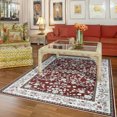 thumbnail image 1 of Balacho Farmhouse Floral Bohemian Faux Wool Area Rug,4' x 6', Red, 1 of 9