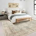 thumbnail image 1 of Balacho Farmhouse Floral Bohemian Faux Wool Area Rug, 6' x 9', Beige, 1 of 8