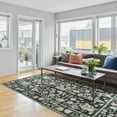 thumbnail image 1 of Balacho Farmhouse Floral Bohemian Faux Wool Area Rug, 6' x 9', Black, 1 of 8