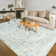 thumbnail image 1 of Balacho Floral Pattern Oriental Boho Faux Wool Area Rug, 4' x 6', Gray, 1 of 8