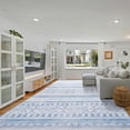 thumbnail image 1 of Balacho Modern Cozy Modern Geometric Faux Wool Area Rug, 5' x 8', Blue, 1 of 8