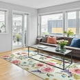 thumbnail image 1 of Balacho Modern Floral Design Boho Faux Wool Area Rug,4' x 6', Beige, 1 of 8