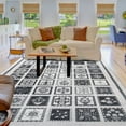 thumbnail image 1 of Balacho Modern Geometric Floral Black Area Rug, 6' x 9', 1 of 8