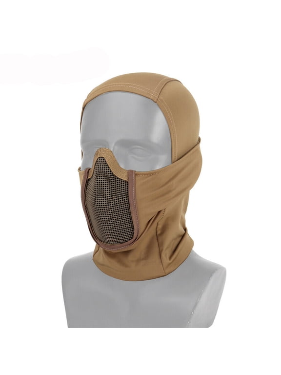 Balaclava Airsoft Mesh Mask for Men Women, Ninja Style Full Face Mask Protection Hood Hat for Paintball Outdoor Sports