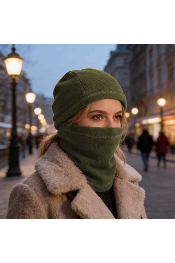 Balaclava Balaclava Windproof Face Mask Thermal Neck Warmer Outdoor Sports Cycling Skiing Running Unisex Ear Cover Polyester Fabric Green Face Mask
