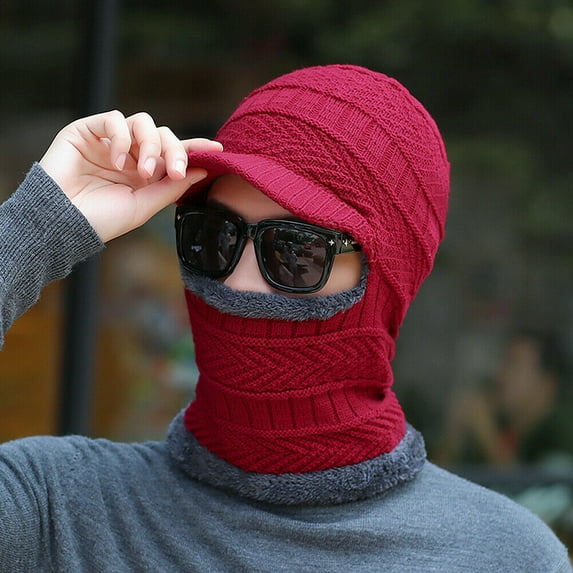Balaclava Beanie Motorcycle Cycling Hood Hat Face Mask UV Wind Proof Cover Knit