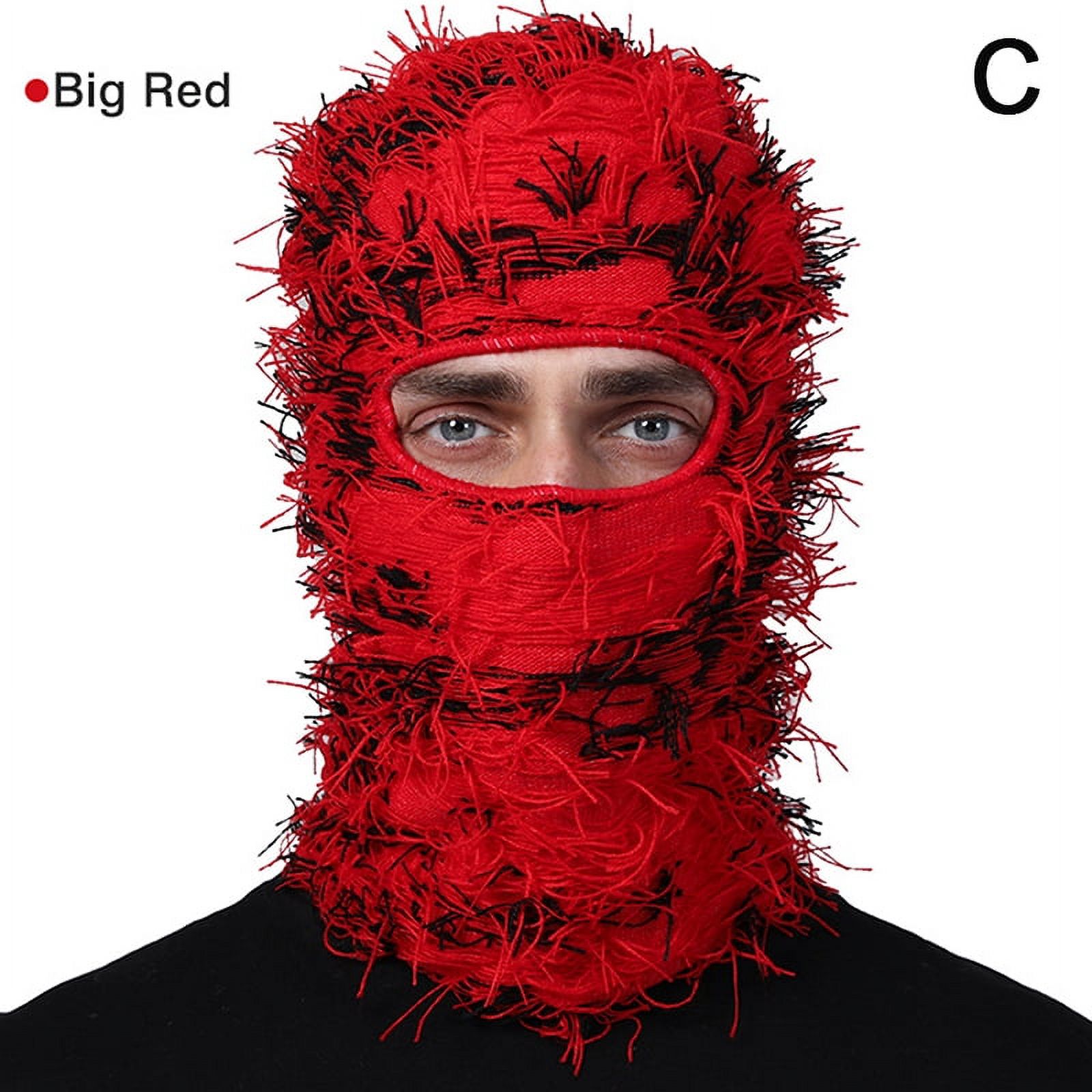 Balaclava Distressed Knitted Full Face Ski Mask For Men Outdoor