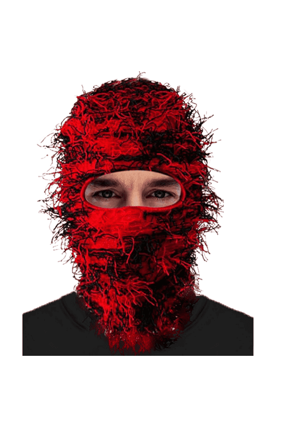 Balaclava Distressed Knitted Full Face Ski Mask Winter Windproof Neck Warmer for Men Women One Size Fits All