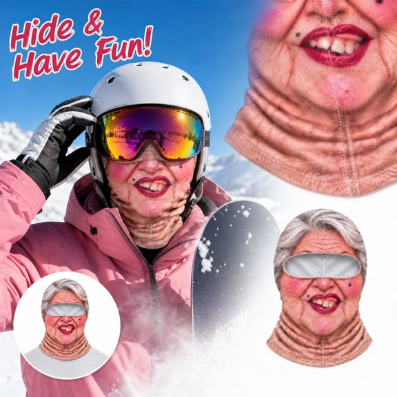 Balaclava Face Mask,Balaclava Face Mask,3D Funny Ski Face Mask Lightweight Breathable UV Sun Protection Full Head Cover for Skiing Cycling Motorcycle Fishing Hunting Halloween Sports
