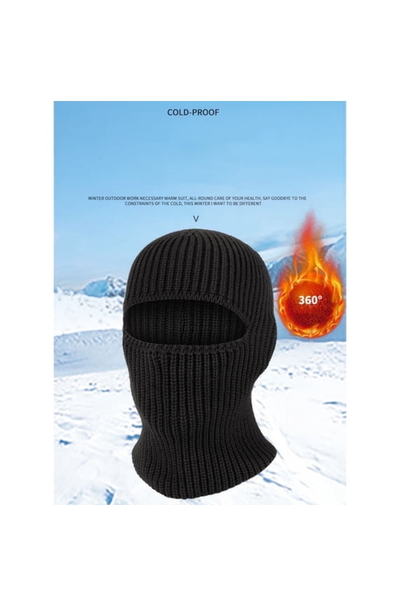 Balaclava Face Mask Beanie Hats, 2 in 1Thermal Winter Ski Mask Knitted Beanie for Men Women Full Face Ski Mask Face Cover