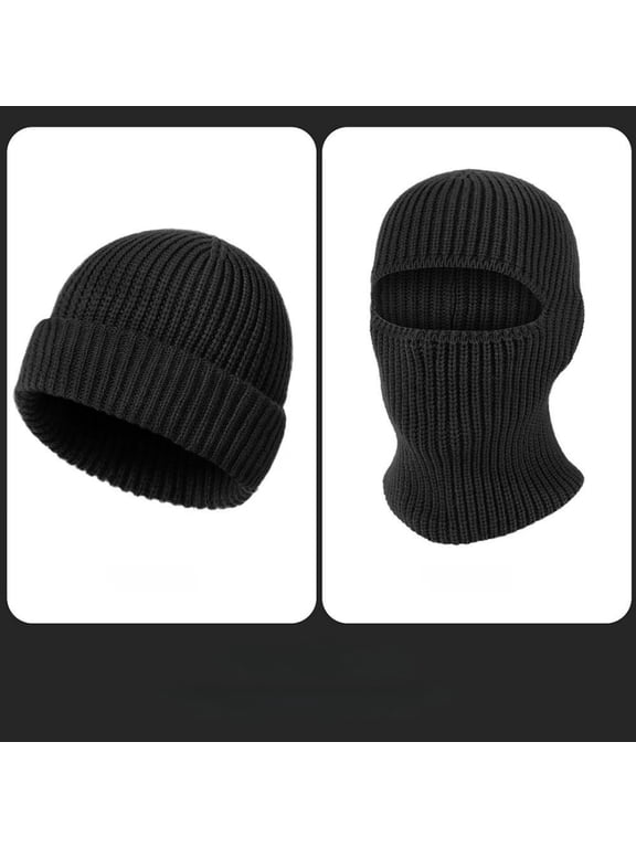 Balaclava Face Mask Beanie Hats Thermal Winter Ski Mask for Cold Weather Men Women Outdoor Sports 2 in 1