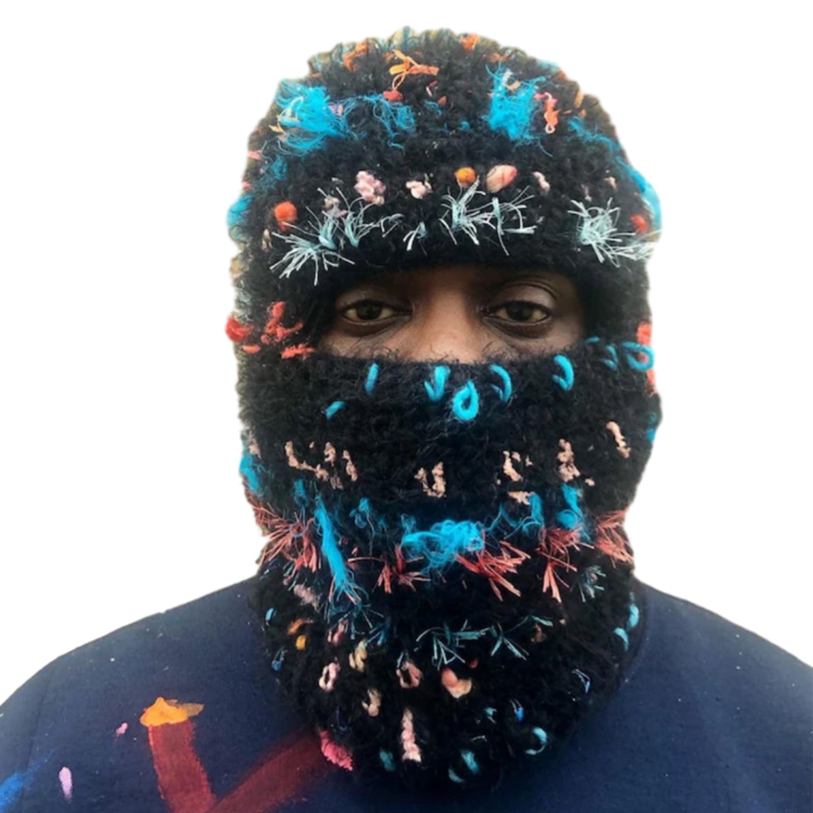 Balaclava Face Mask Knit Beanie Ski Mask for Men Women One Hole Knitted ...