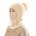 thumbnail image 1 of Balaclava Face Mask Ski Balaclava Face Masks Face Cover and Neck Warmer Warm Skull Cap Waterproof Balaclava Winter Knitted Ski Mask Cycling Motorcycle Skiing White One Size, 1 of 4