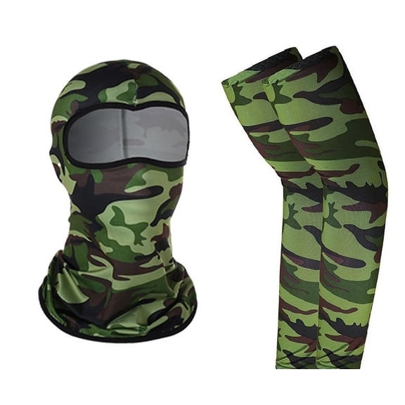 Balaclava Face Mask Summer Cooling Neck Gaiter with Arm Sleeves together for Men Women
