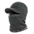 thumbnail image 1 of Balaclava Face Mask Winter Hat Ski Neck Gaiter Snowboard Balaclava Running Face Mask 3 in 1 Beanie Hat Ski Neck Warmer Face Cover Neck Gaiter Snowboarding in Cold Weather Gray One Size, 1 of 4
