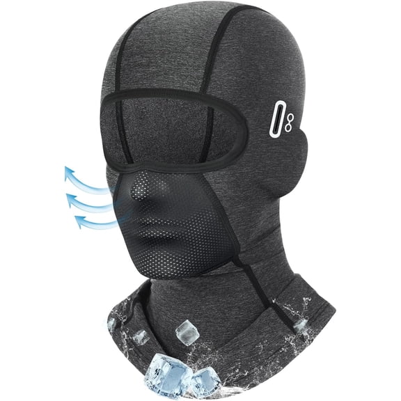 Balaclava Face Mask with Glasses Holes for Men Women Summer Cooling Shiesty Mask Sun UV Protection for Motorcycle Work Ski