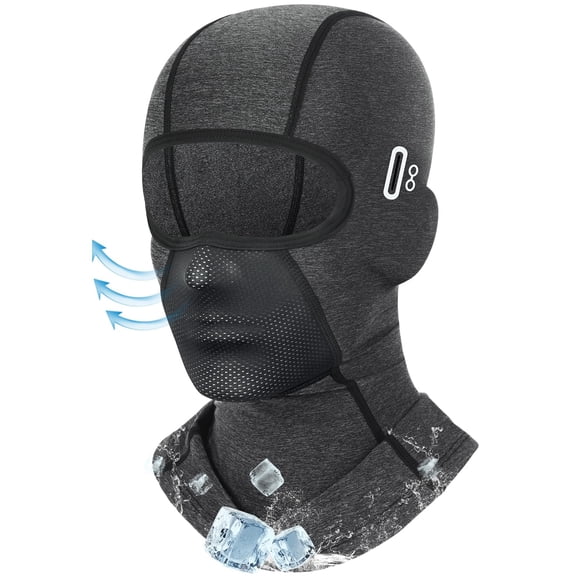 Balaclava Face Mask with Glasses Holes for Men Women Summer Cooling Shiesty Mask Sun UV Protection for Motorcycle Work Ski