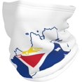Balaclava Flag Map of Saint Martin Microfiber Face Cover Neck Warmer