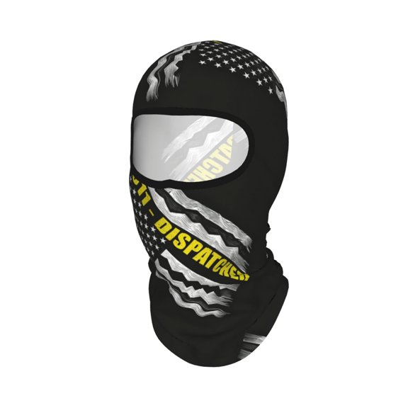 Balaclava Full Face Mask Ski Mask 911 Dispatcher Thin Gold Line Flag Sun Protection Cover Motorcycle Full Face Mask For Men Women Outdoor Sports