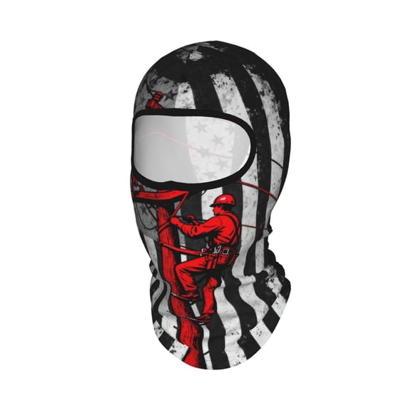 Balaclava Full Face Mask Ski Mask Lineman Pattern Sun Protection Cover Motorcycle Full Face Mask For Men Women Outdoor Sports