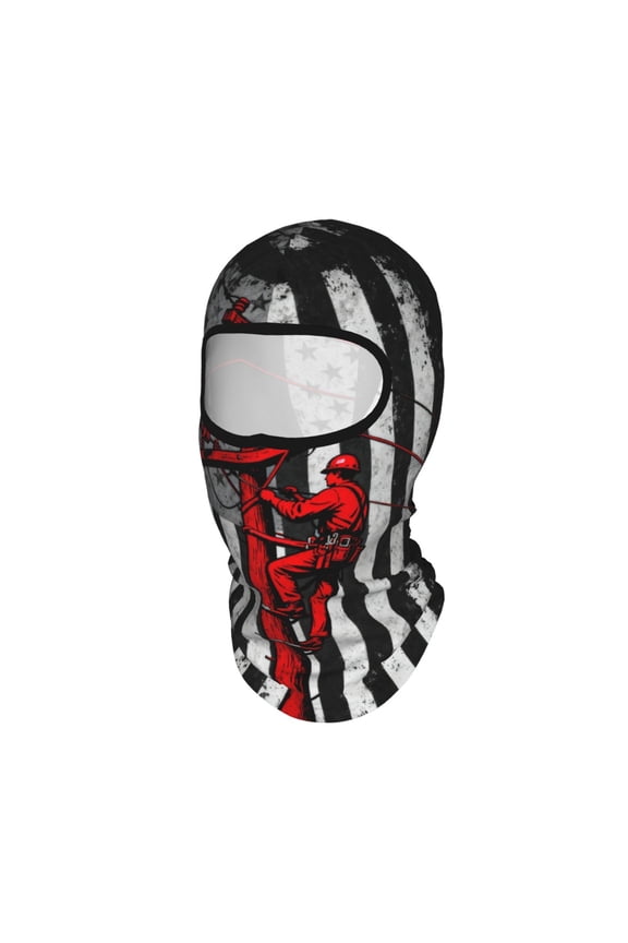 Balaclava Full Face Mask Ski Mask Lineman Pattern Sun Protection Cover Motorcycle Full Face Mask For Men Women Outdoor Sports