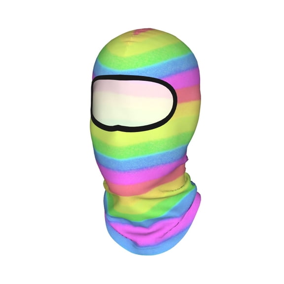 Balaclava Full Face Mask Ski Mask Pastel Rainbow Striped Sun Protection Cover Motorcycle Full Face Mask For Men Women Outdoor Sports