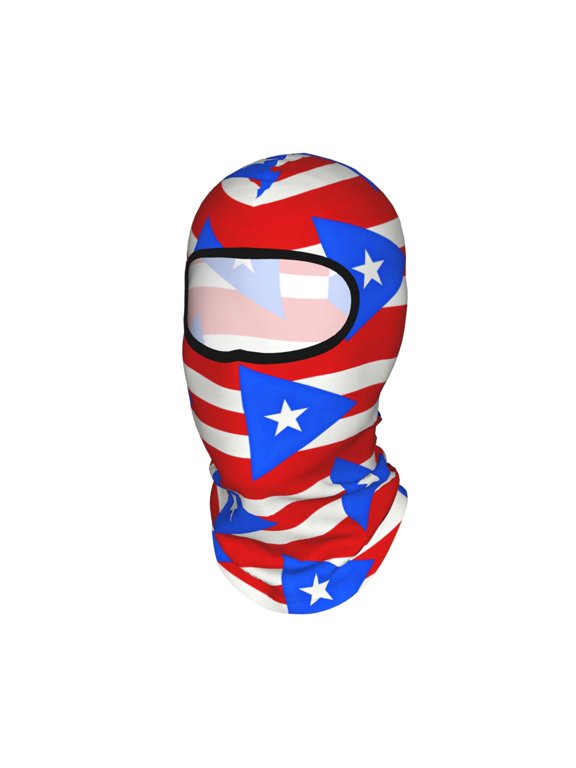 Balaclava Full Face Mask Ski Mask Puerto-Ricans-Flag Sun Protection Cover Motorcycle Full Face Mask For Men Women Outdoor Sports